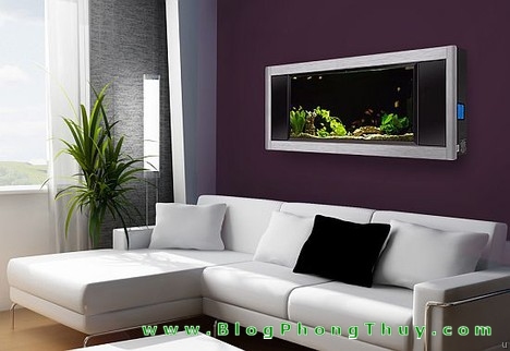 Bể cá treo tường đẹp, hiện đại và mang nhiều may mắn theo phong thủy