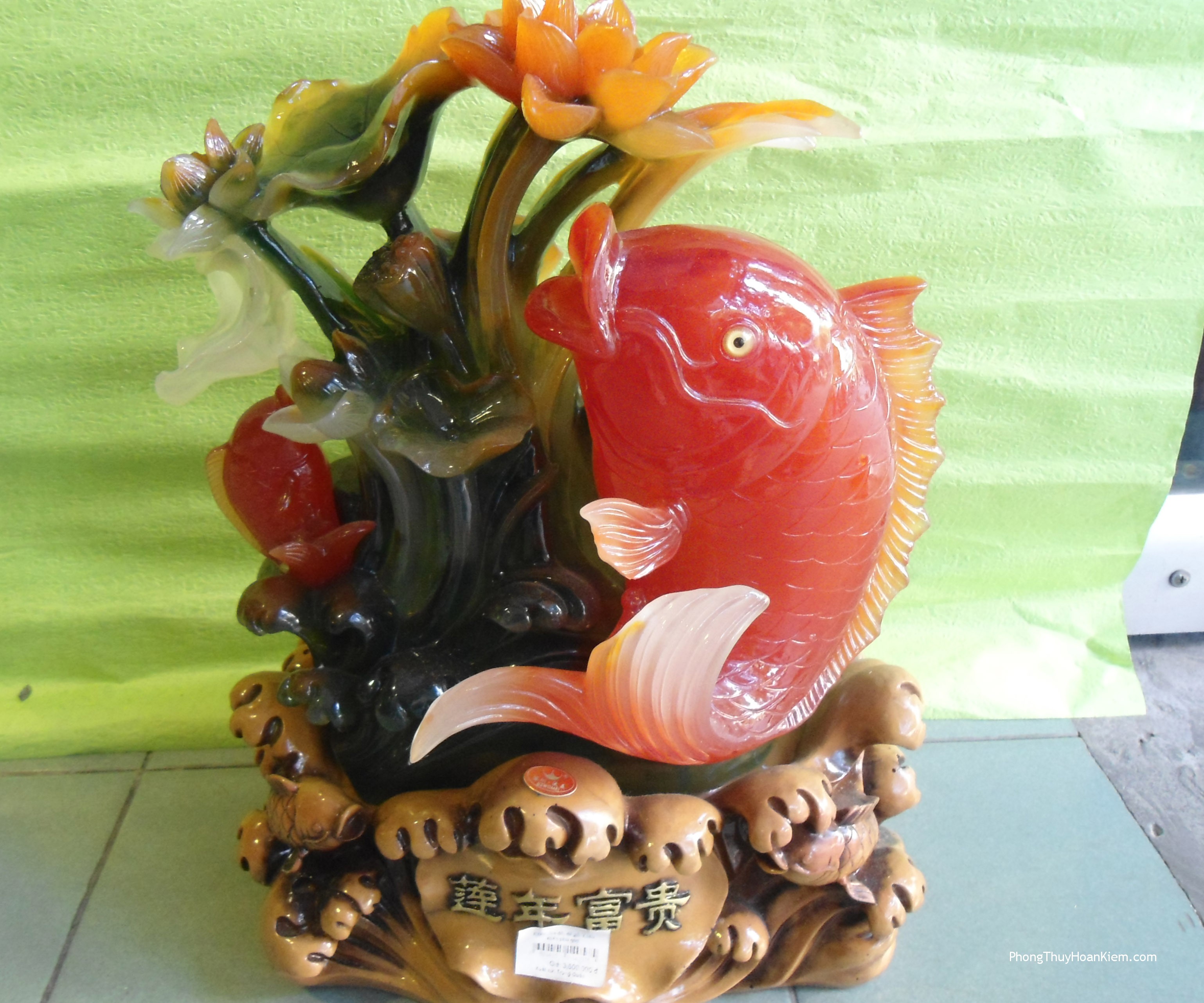 ca chep hoa sen 031 Treo tranh cá
