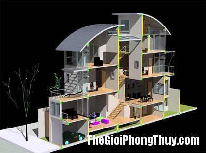 Phong thủy cho nhà lệch tầng