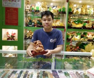 Anh Hùng - Khách mua Phật Di Lặc dáng ngồi FE315