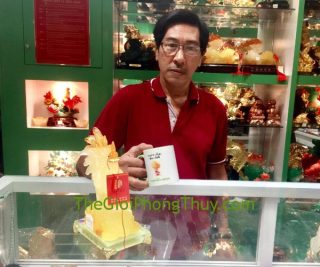 Chú Thọ - Khách hàng mua tượng gà ngọc vàng đuôi vểnh trên tiền như ý FG062A