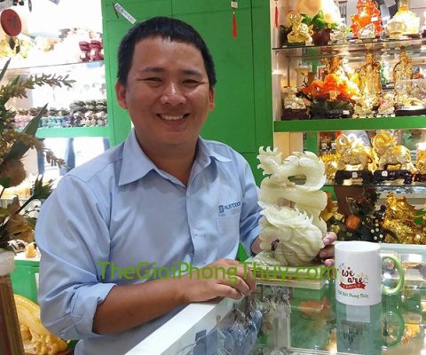 Anh Hồng - Khách Hàng mua Rồng cẩm thạch đứng lớn FN075-1