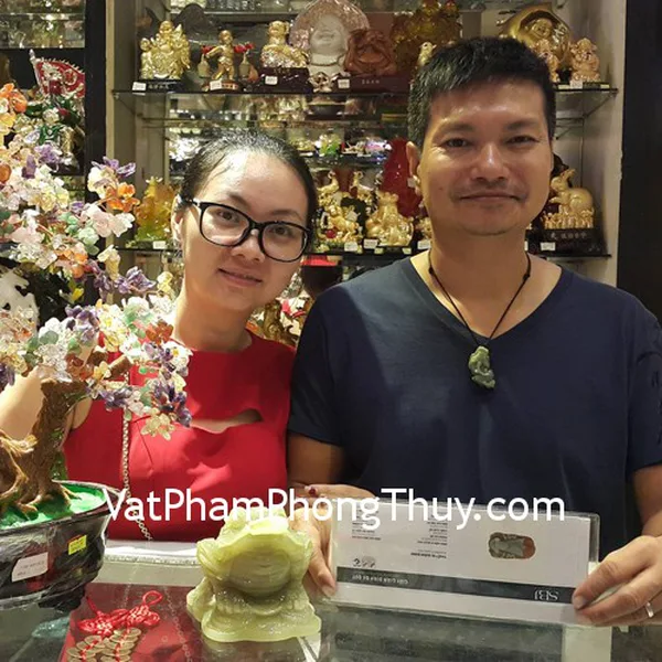 Chị Hạnh - Khách hàng mua cóc đã cẩm thạch CTT-M, mặt ve ngọc Phỉ Thúy S822, cây tài lộc ngũ hành KC002 và tiền xu may mắn CC1134