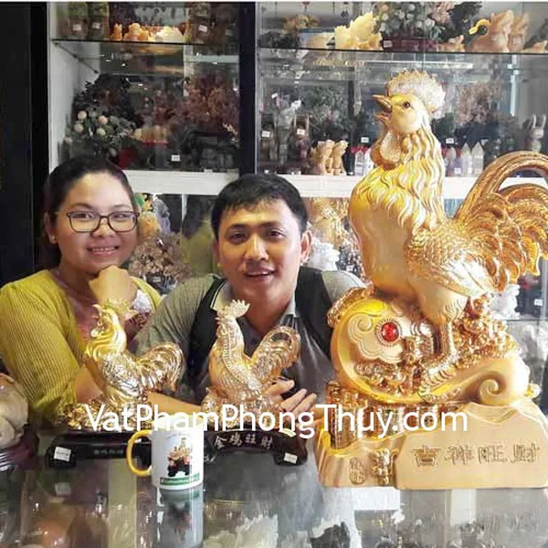 Anh Hiệp - khách hàng mua Gà vàng cát tường vượng tài G036A, Gà kim kê chiêu tài G041A, Gà kim kê vượng tài G042A