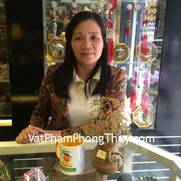 Chị Diệp- khách hàng mua cây tài lộc đá cẩm lãm CA243