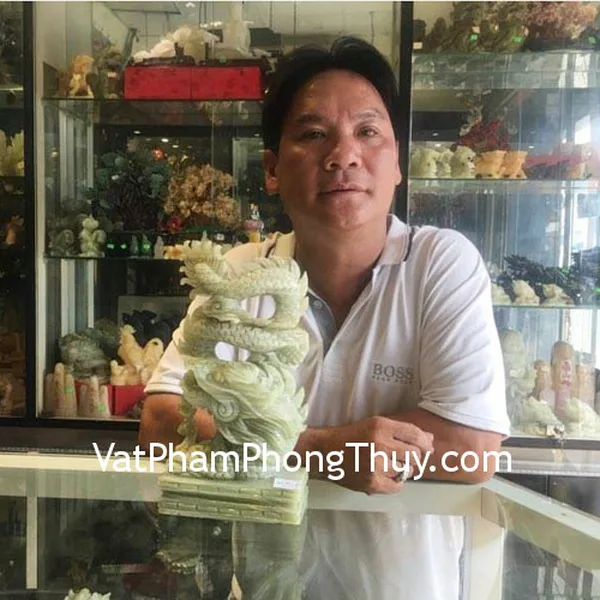 Anh Thịnh - Khách hàng mua Rồng cẩm thạch đứng lớn N074