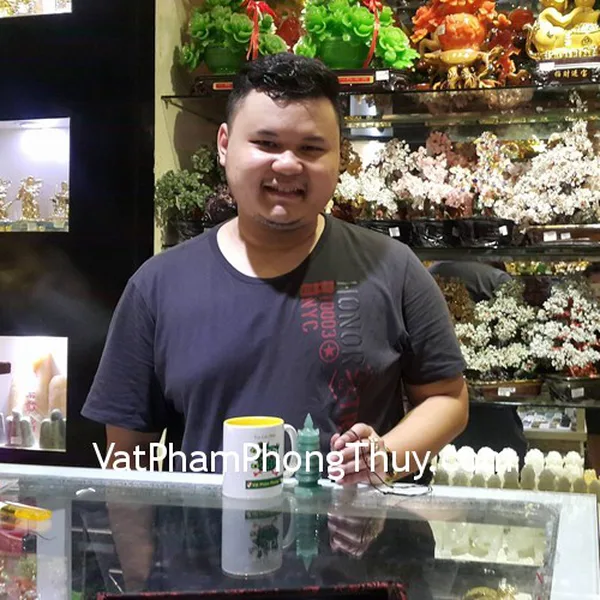 Anh Duy - khách hàng mua tháp văn xương đông linh 7 tầng GM065 và mặt hồ ly thạch anh đen S6348