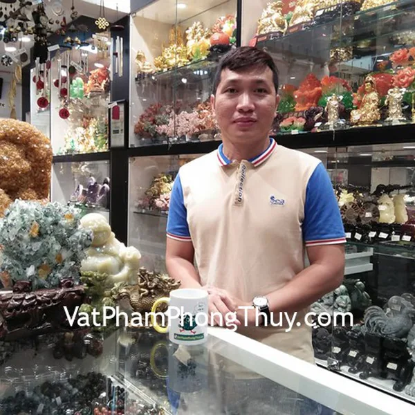 Anh Khôi- khách hàng phong thủy mua tượn kỳ lân tống tử D203 và tượng rồng xanh lam ngọc GM040