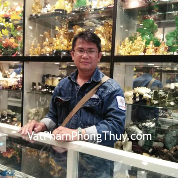Anh Cường - khách hàng mua vòng tay phỉ thúy S6676 và tỳ hưu ngọc Đông Linh S011