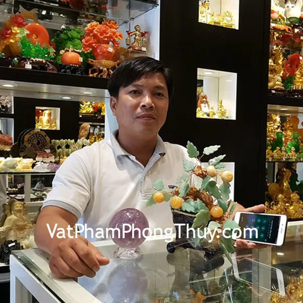 Anh Vinh - khách hàng mua cây quất Hoàng Long KC010 và quả cầu thạch anh tím GM142-5580