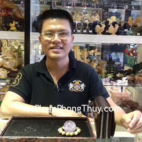 Anh Viên - khách hàng mua Chuỗi đá mắt mèo S6104-5929, Quả cầu thạch anh tím GM142-1474