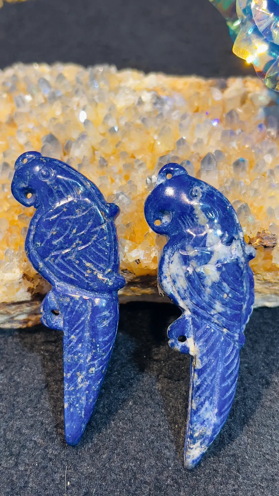 Chim khổng tước thanh kim Lapis S5144