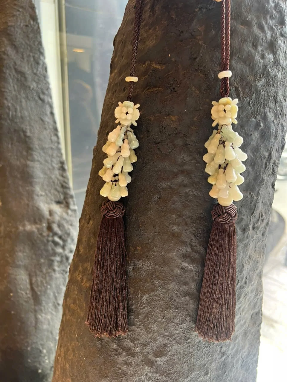 Ngọc bội treo xe chùm hồ lô Phỉ thúy nhỏ S6140