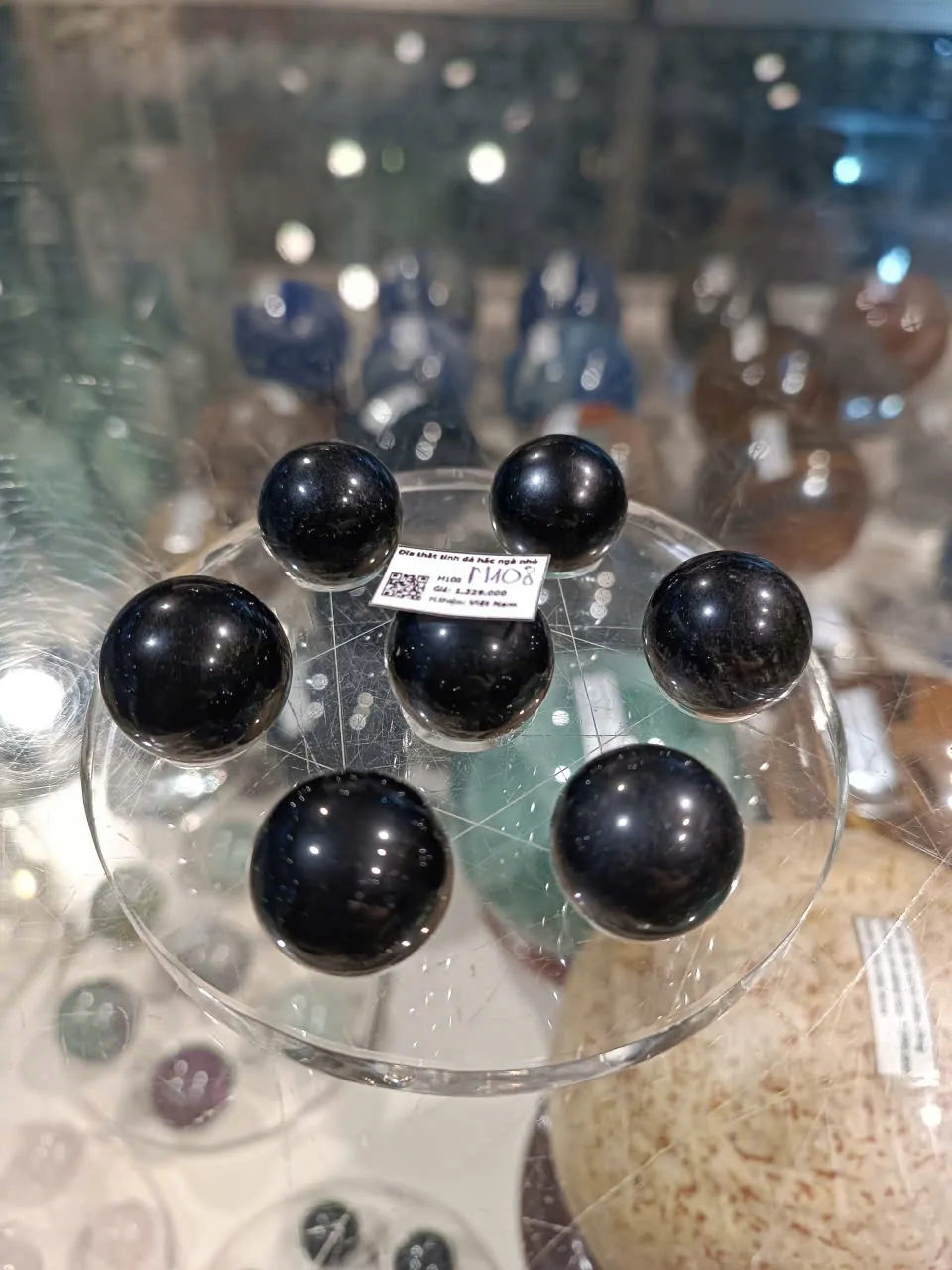 Đĩa thất tinh đá hắc ngà nhỏ M108