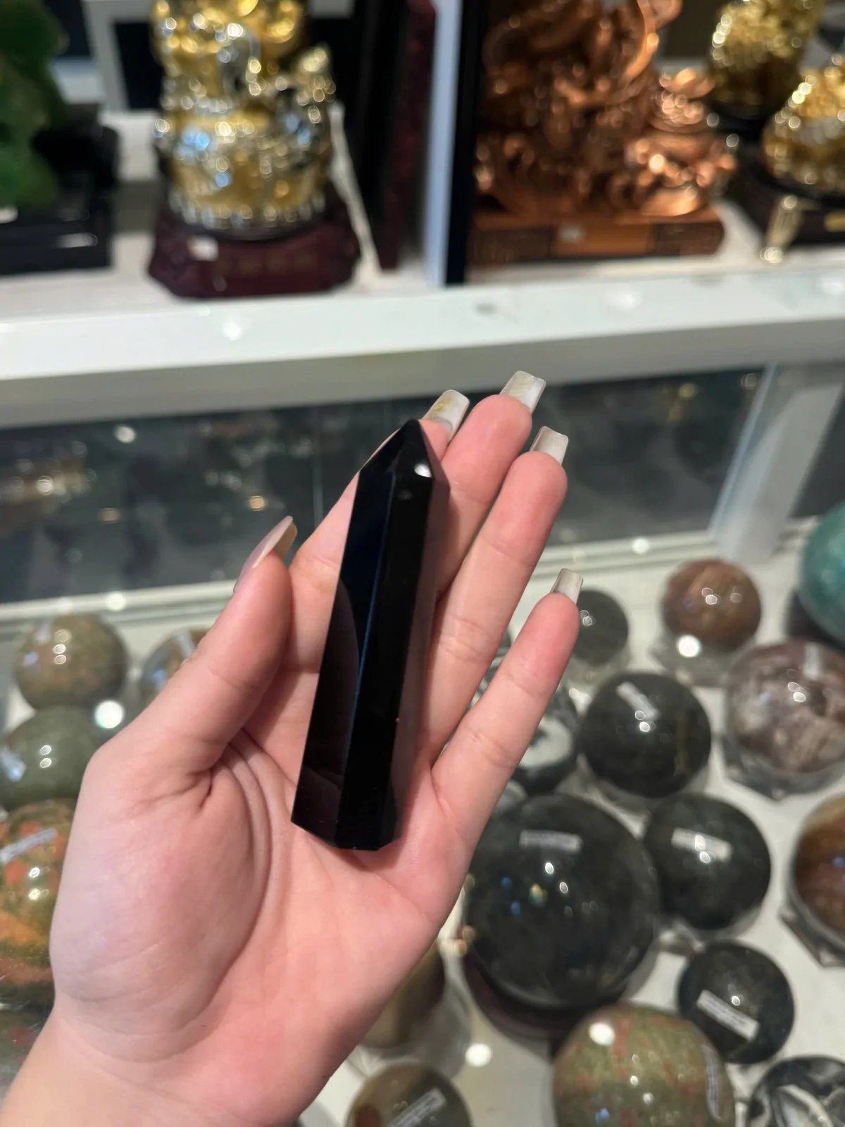 Trụ thạch anh đen (hắc ngà) HM058-170