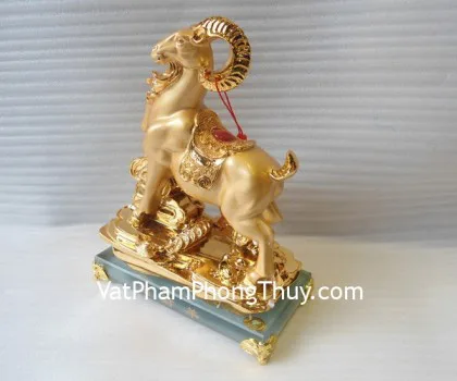 Dê vàng đằng vân, thủy tinh - dê chiêu tài H054G