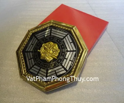 Bát quái hổ phù bọc nhôm vàng nhỏ K1220