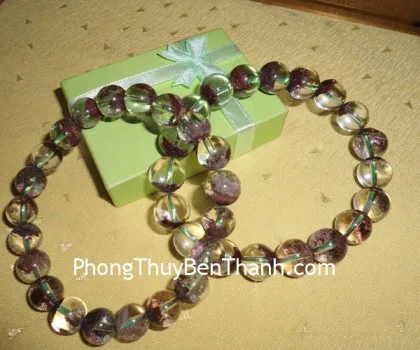 Chuỗi thạch anh ưu linh xanh nâu Uruguay (19.4g) S6242-S4-757