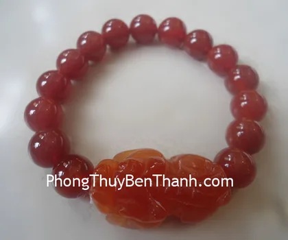Chuỗi Tỳ Hưu mã não đỏ15 hạt S045