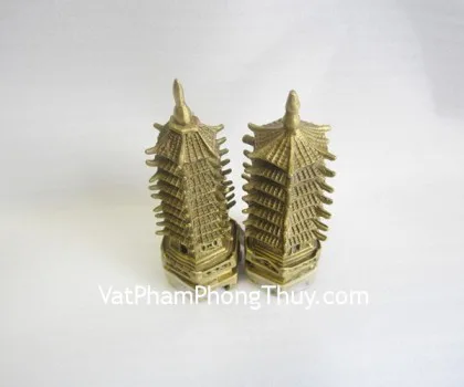 Tháp văn xương hắc ngà 9 tầng (4 tấc) FGM062