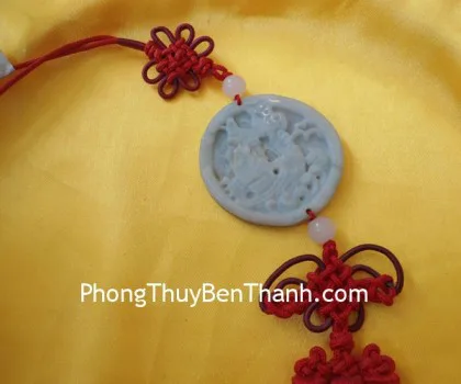 Ngọc bội treo thuyền buồm đá Miến Điện S278