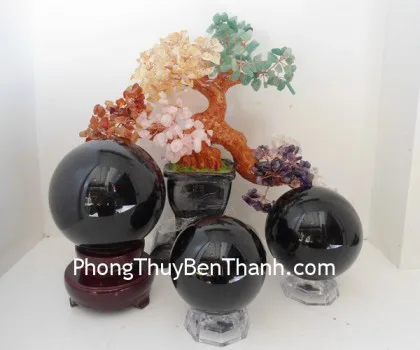 Cầu đá hắc ngà(thạch anh đen) K070-S3-1697