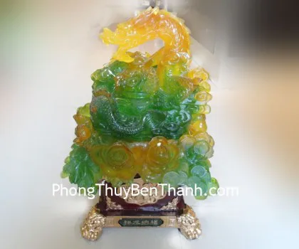 Rồng tường long nạp phước xanh ngọc Y221
