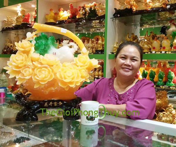 Cô -( Mẹ Chị Trinh) - Khách hàng mua Giỏ mẫu đơn ngọc vàng cải xanh khủng FG116A