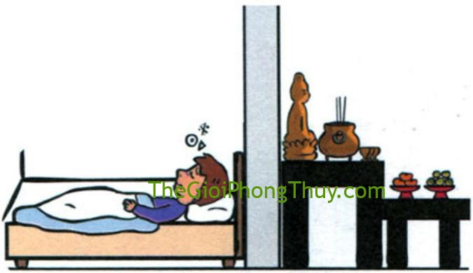 Cách hóa giải đơn giản khi phòng ngủ bố trí sát phòng thờ