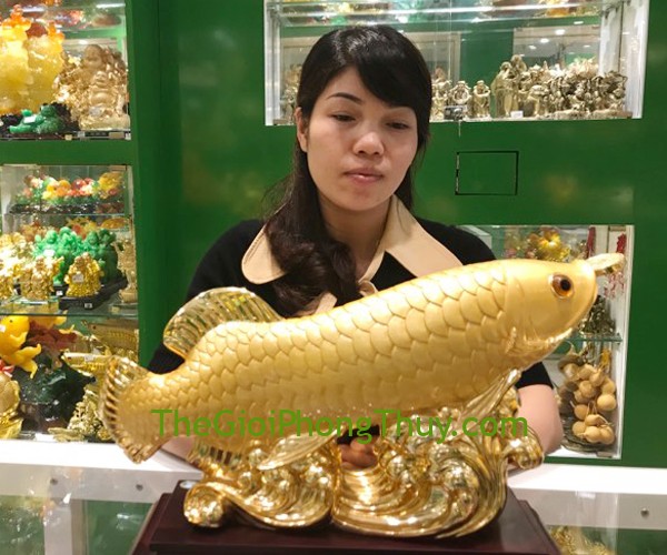 Chị Nhung-Khách hàng mua Móc khóa đồng tiền mã não lớn FS6093 và Cá kim long vàng trên sóng vàng - chiêu tài kim long  FH289G.