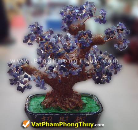 n002 cay tai loc thach anh tim Cây Tài Lộc chế tác từ đá phong thủy, ý nghĩa và cách sử dụng