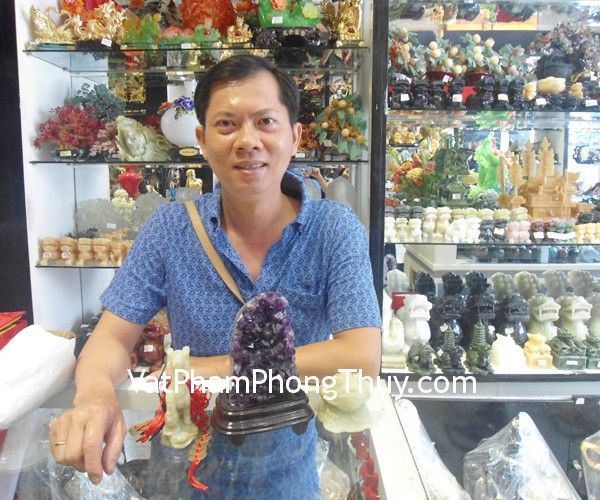 Anh Khánh - khách hàng mua bông thạch anh tím H089-7854, cóc Tây Tạng chuẩn CTT-S, tượng dê đá cẩm thạch D150, xâu tiền lục đế CC1135 và tháp Văn Xương đồng D112