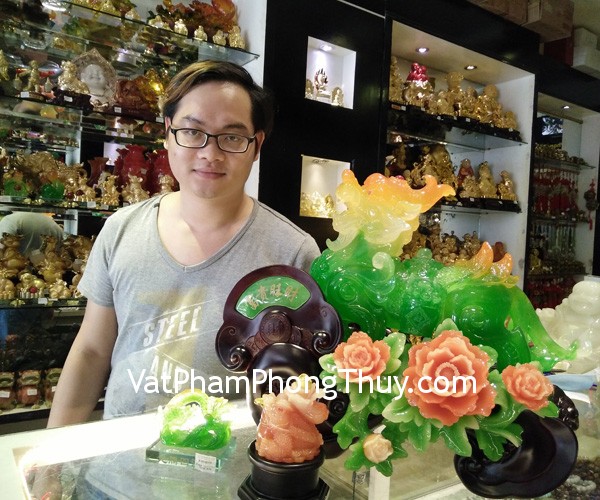 Anh Tùng - khách hàng mua tỳ hưu xanh H11G, rắn vàng E102 và rồng xanh A147