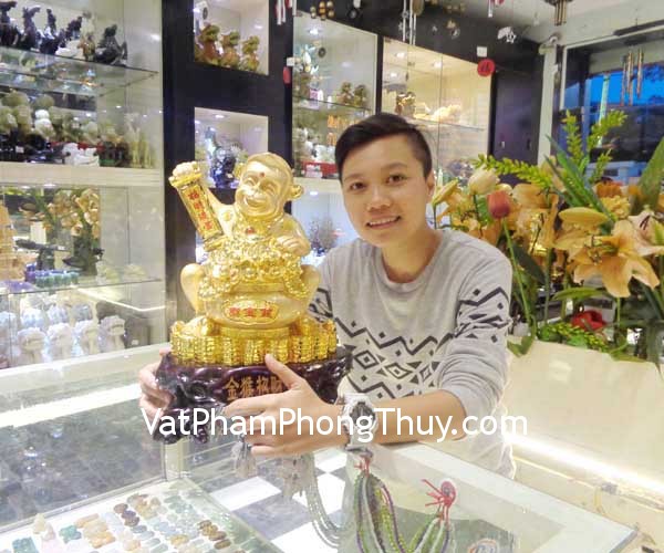 Bạn Nhã - khách hàng mua Khỉ kim hầu chiêu tài K016M