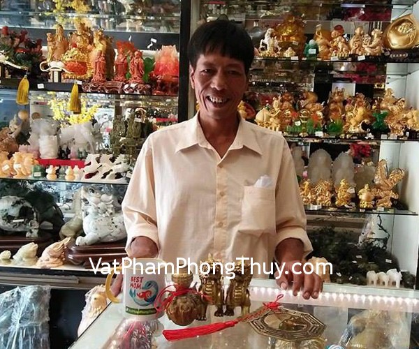 Chú Bá Thắng- khách hàng mua Bát tiên hồ lô nhỏ 4 tấc D204, Tỳ hưu đồng 6 tấc D211, bát quái đồng lồi lớn D227