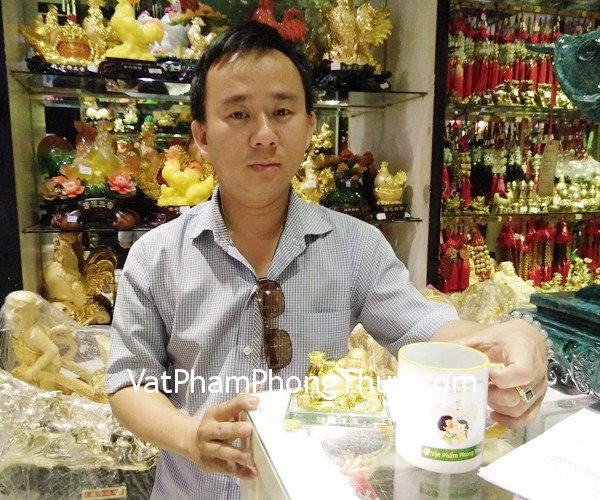 Anh Cường - khách hàng mua Phật Di Lạc G145A và chuỗi vòng tay thạch anh tóc đen S6221-S1004