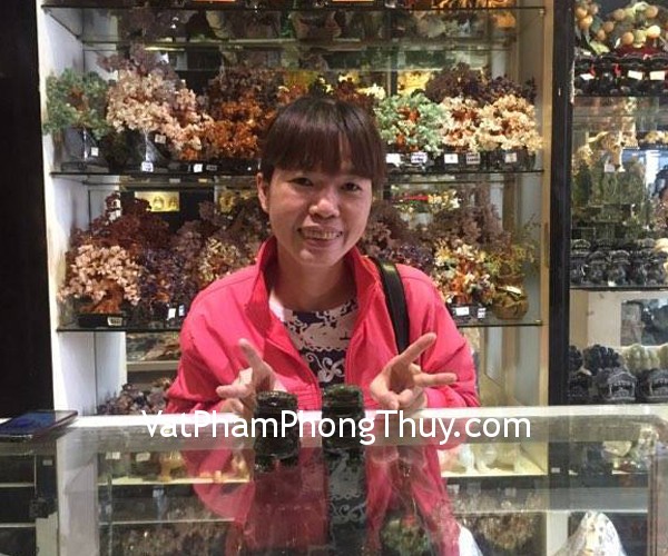 Chị Kín- khách hàng mua Tỳ hưu lam ngọc có bờm (5 tấc) GM016