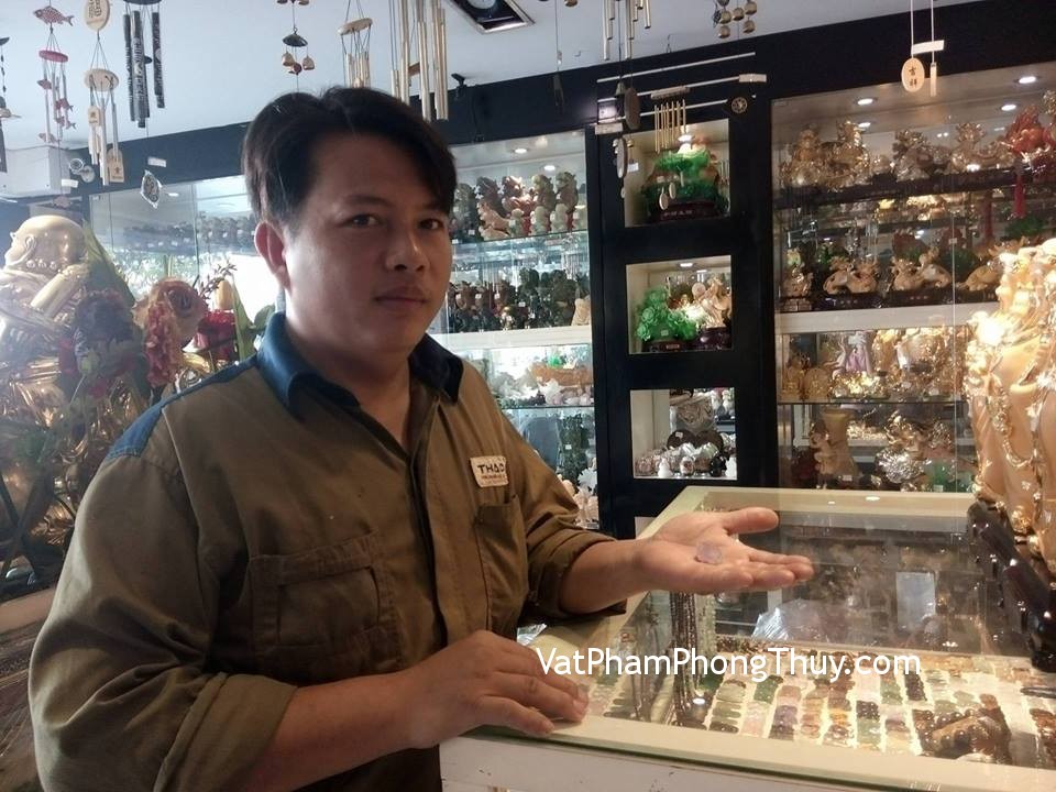 Anh Tùng - khách hàng mua mặt Tỳ hưu thạch anh tím S763