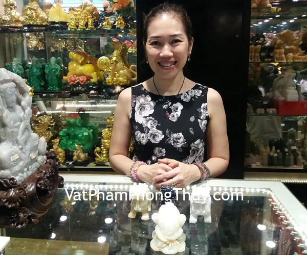 Chị Thủy - Khách hàng mua Tỳ hưu bắc kinh đen chuẩn BKD-S, Tỳ hưu bắc kinh xanh chuẩn BKX-S, Tỳ hưu bắc kinh trắng chuẩn BKT-S và Thiềm thừ cẩm thạch tây tạng chuẩn CTT-S