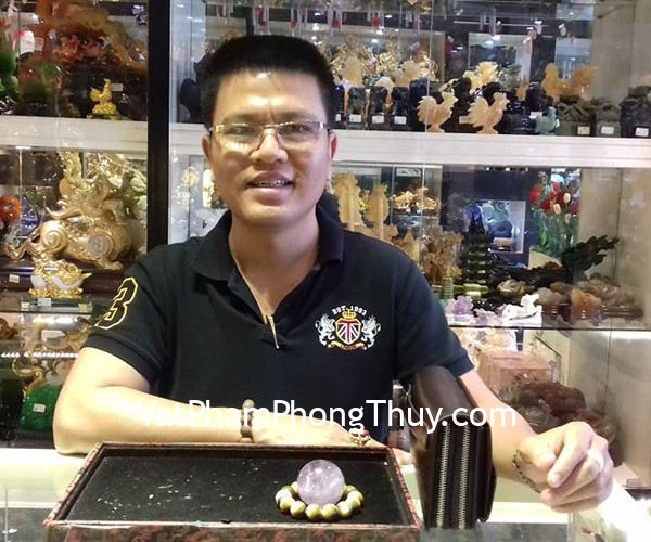 Anh Viên - khách hàng mua Chuỗi đá mắt mèo S6104-5929, Quả cầu thạch anh tím GM142-1474