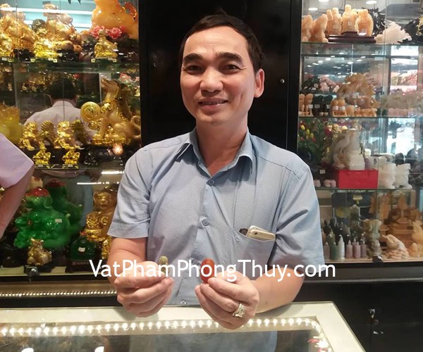 Anh Lương - Khách hàng mua Phật Văn Thù Bồ Tát mã não đỏ S6337-3 và Phật Quan Âm Phỉ Thúy xanh đậm nhỏ S6328
