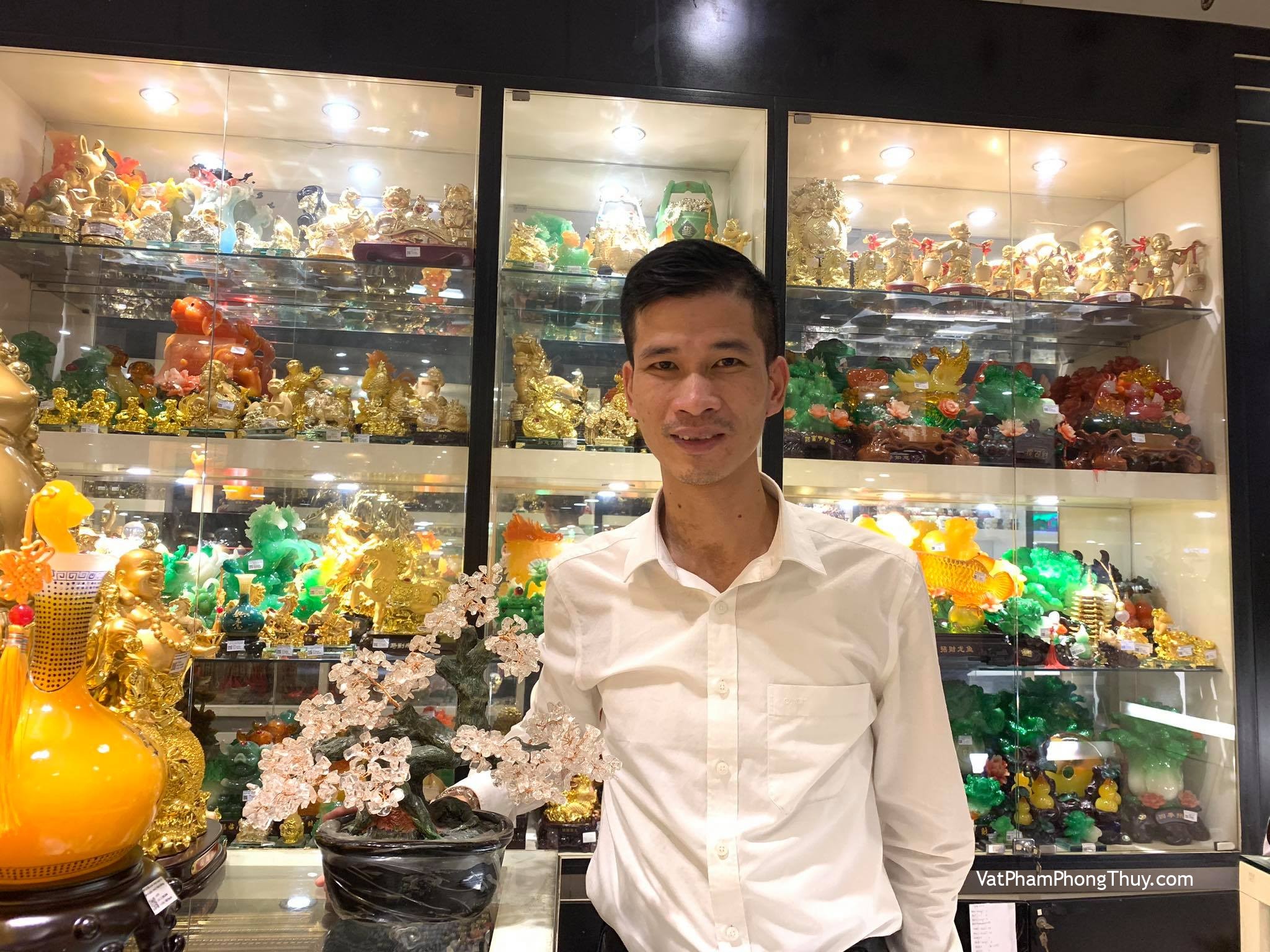 Anh Lai -Khách hàng mua  Cây tài lộc gốc đẹp thạch anh trắng KC080.